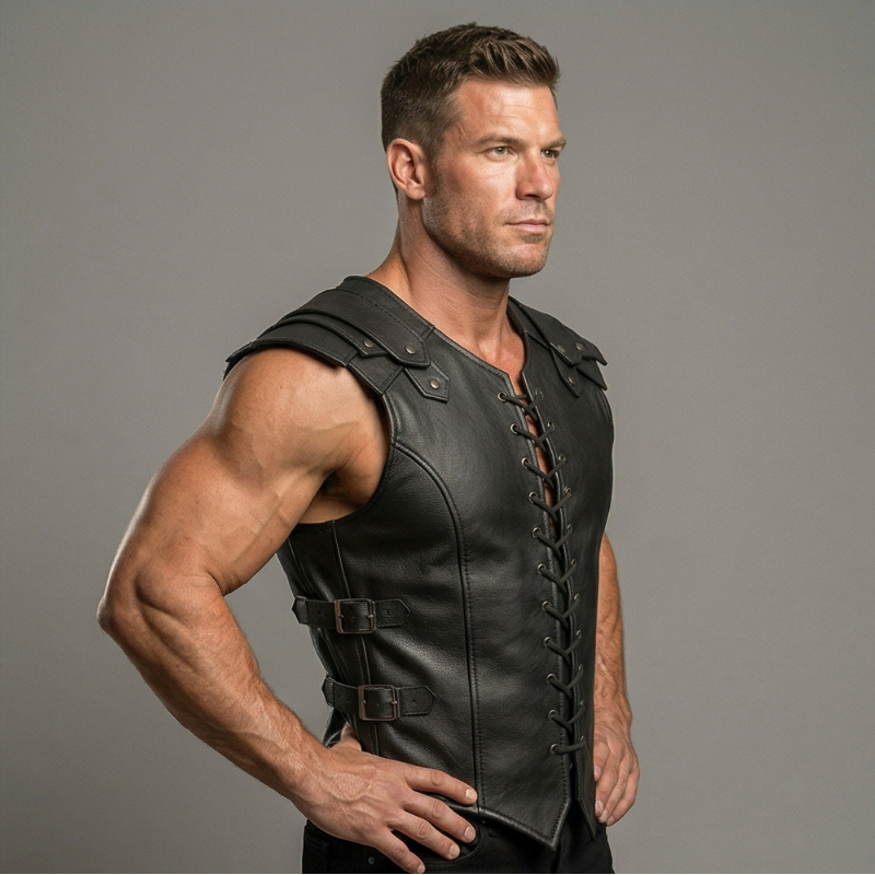 Men leather Vests