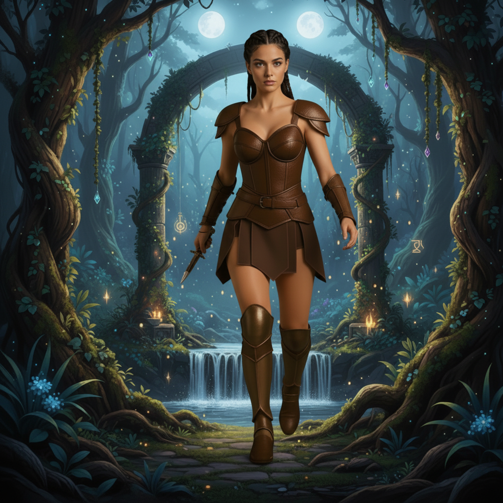 Damen Walküre Leder-Rüstungsset | Gothic Fantasy Kostüm